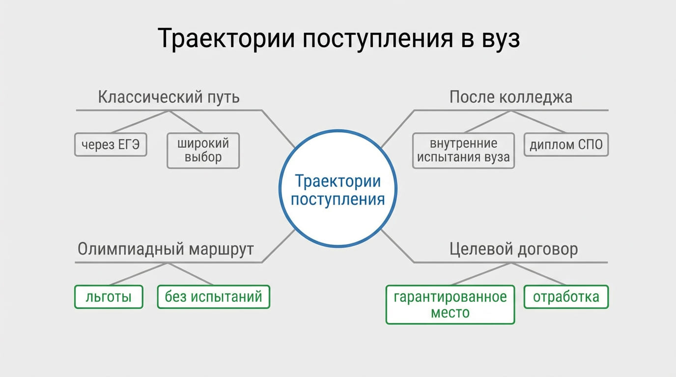 траектории поступления в вуз